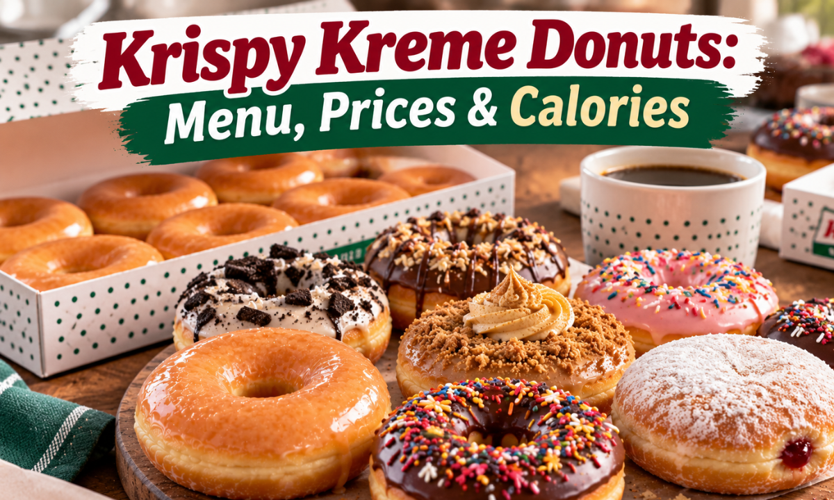 Assorted Krispy Kreme donuts including glazed, chocolate, filled and specialty varieties