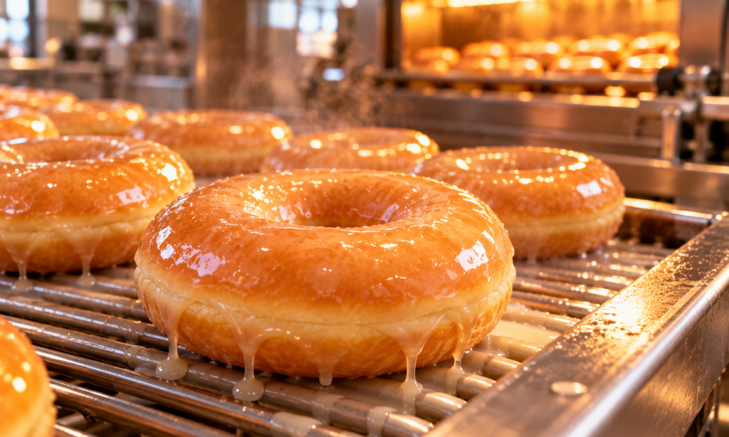 Krispy Kreme Hot Light fresh glazed doughnuts