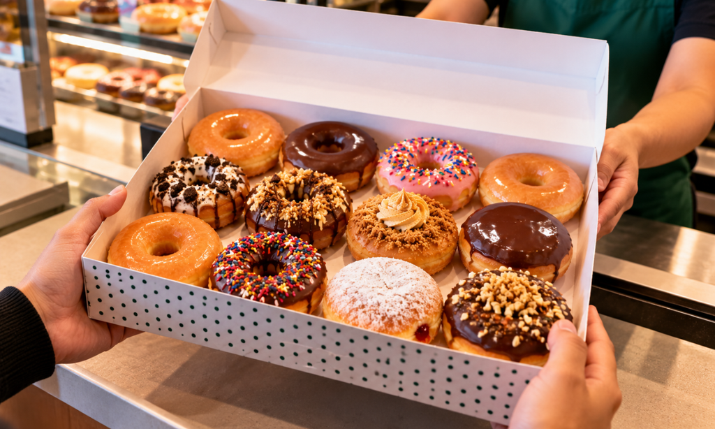 Krispy Kreme donuts pickup order box